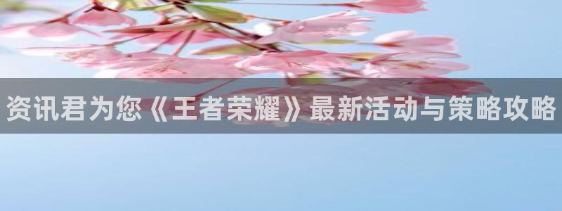 蓝冠娱乐4招商：资讯君为您《王者荣耀》最新活动与策略攻略