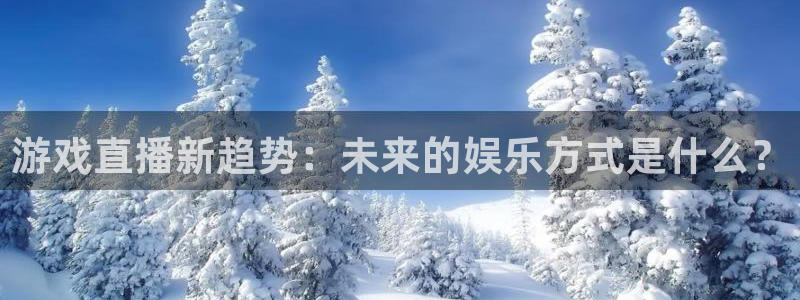 蓝冠娱乐平台登陆：游戏直播新趋势：未来的娱乐方式是什么？